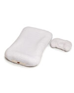Nido ergonómico para bebé rayas beige con almohadita y manija-003