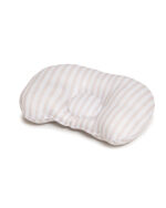 Nido ergonómico para bebé rayas beige con almohadita y manija-004