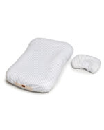 Nido ergonómico para bebé rayas verdes con almohadita y manija-003