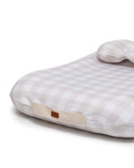 Nido ergonómico para bebé vichy beige con almohadita y manija-001