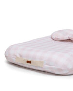 Nido ergonómico para bebé vichy rosa con almohadita y manija-001