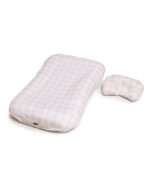 Nido ergonómico para bebé vichy rosa con almohadita y manija-003